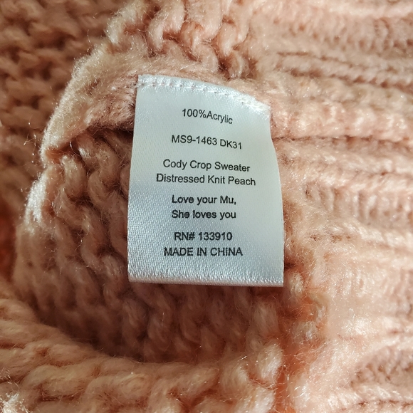 Show Me Your Mumu Cody Cropped Sweater Size Small - Picture 6 of 7